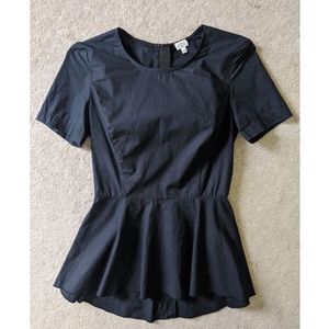 Wilfred Peplum Blouse in Black